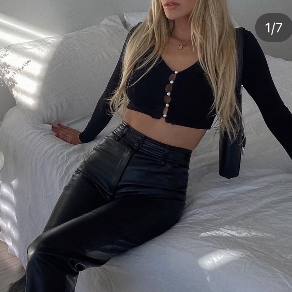 Reformation Ribbed Crop Long Sleeve